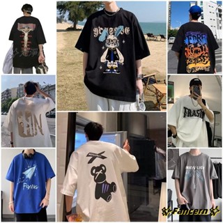 ✨Fancern✨ 臺灣出貨 50款可選M-8XL大尺碼 寬鬆短袖t恤 男生短T oversize 情侶裝休閒上衣 班