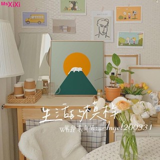 Xixi北歐裝飾畫 可愛卡通動物 貓咪 風 居家裝飾 客廳掛畫 房間佈置 玄關畫 壁貼壁畫 無框畫 畫框