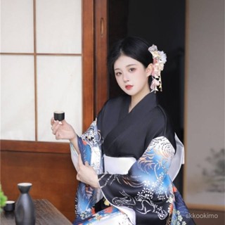 和服 日式和服 角色扮演 和風 浴衣 拍照道具 神明少女和服女闇黑改良大氣個性日式寫真攝影拍照日料自拍館服裝 NW6O