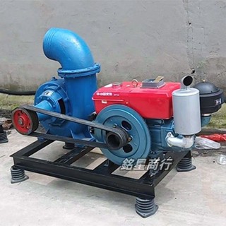 【可開發票】 HW混流泵柴油機抽水泵農用灌溉抽水機排澇防汛移動泵車大流量水泵 銘星商行