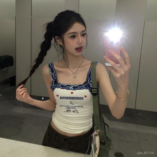夏季百搭打底吊帶背心夏季百搭打底吊帶背心甜酷辣妹風吊帶背心女爆款修身顯瘦打底內搭設計感字母上衣