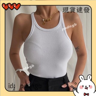 ✨臺灣熱銷✨ins 風衣服 2色 歐美上衣 無袖背心 性感彈力外穿辣妹 小背心 短版上衣 吊帶背心 小可愛AKK