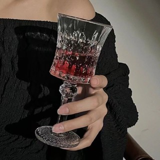 玻璃高腳杯 浮鵰玻璃杯 造型高腳杯 高腳玻璃杯 雞尾酒杯 小眾ins法式透明高腳杯高顏值香檳杯紅酒杯果汁杯浮鵰玻璃杯