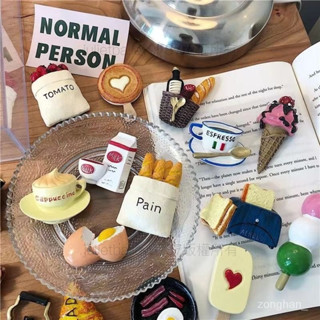 【藝術風格冰箱貼】北歐ins美食冰箱貼3D立體食物磁力貼個性裝飾鷄蛋麵包創意磁性貼