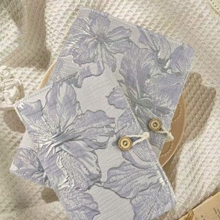 💕好物推薦 高顏值布藝面A5A6活頁手賬本文藝筆記本隨身便攜拆卸