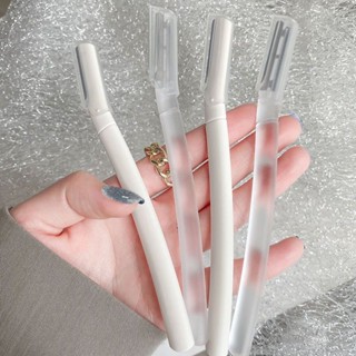【聚優海淘】韓版白色透明修眉刀刮眉刀安全型微距修眉神器畫眉輔助初學者懶人