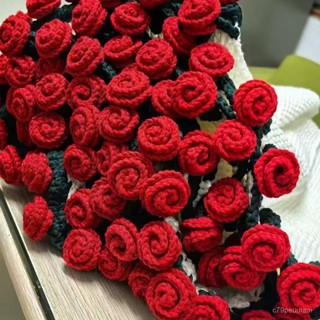 🔥臺灣爆款熱銷🔥【色彩搭配美】手工毛綫diy花束毯子材料包鈎織鈴蘭玫瑰毯子變花束創意禮物 GHVO