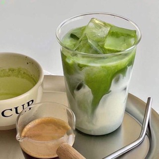 翻口玻璃杯咖啡杯ins簡約高階透明冷萃杯小眾居家果汁飲料杯酒杯