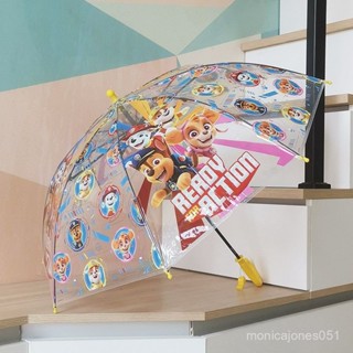 臺灣熱銷｜汪汪隊雨傘阿奇可愛自動透明傘寶寶小孩雨傘幼稚園學生卡通兒童傘｜免運