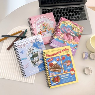 🖌寶島優選🧾創意文具🖌Hisocute韓系 冰淇淋 甜點系列 硬殼 線圈本 少女 美式復古 手賬本 筆記本