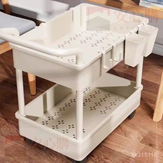書架落地置物架兒童家用多層桌下零食架臥室移動小推車玩具收納架【安心購】