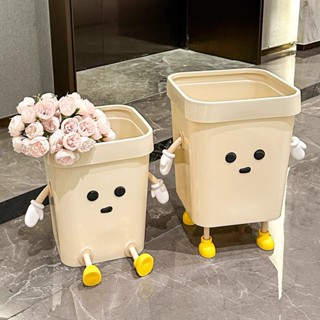 🌸新店特惠限48h出庫🌸可愛卡通ins大容量垃圾桶家用高顔值兒童創意簡約厠所臥室DIY紙簍【浮萍優選】