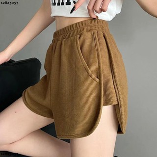 大促銷四 熱褲 辣妹短褲 【店鋪熱銷】華夫格運動褲短褲子女夏季新款寬松顯瘦高腰大碼休閑闊腿褲子