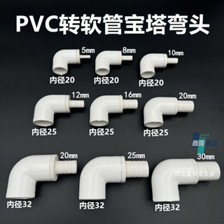 【鑫隆五金】PVC寶塔彎頭 抹膠自來水管變軟管接頭 4分 6分 1寸 皮管增氧管90度彎通