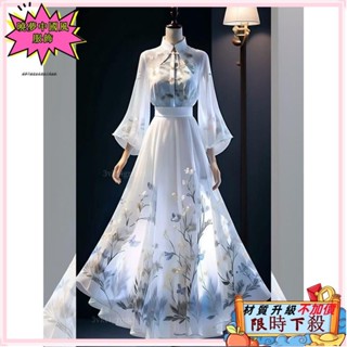 ✨臺灣出貨 新中式 國風穿搭 夏 漢服 襯衫上衣 漢元素 半身裙兩件套裝 國風女裝 古裝漢服 連衣裙 洋裝女305