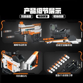 新款 相容樂高UMP45電動連發男孩益智積木槍吃雞二西莫夫可發射子彈禮物武器坦克飛機