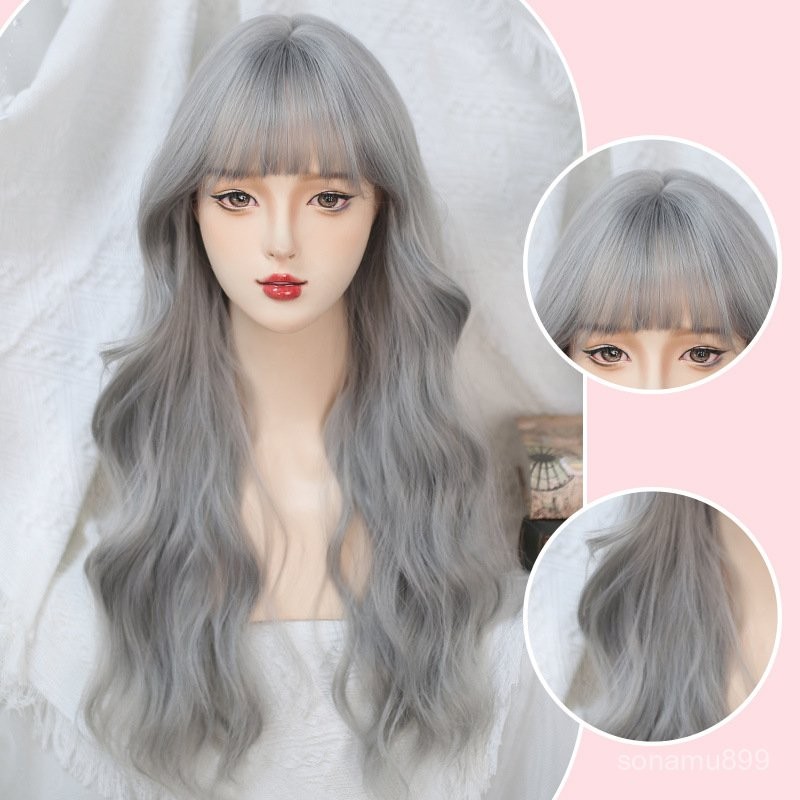 髮飾館🥇假髮Lolita少蘿全頭套可鹽可甜仿真整頂假髮套cos日常假髮全頭套自然 逼真 造型裝扮 修飾臉型 新款 增加髮