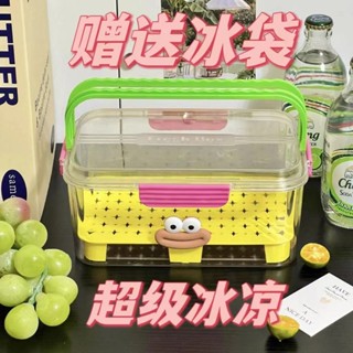 林小店[桃園出貨]便當盒露營餐盒分割便當盒新款多巴胺手提便攜保鮮盒戶外春遊便當盒辦公野餐零食水果密封盒