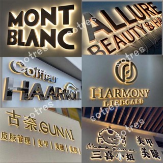 小福客製化 發光字 廣告字 招牌 LED不鏽鋼背光發光字門頭招牌廣告字定做戶外防水樹脂亞克力製作
