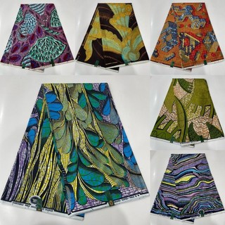 Ankara Africa glitter wax Grand super wax pagne閃光灑金蠟布