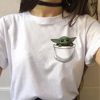 Baby Yoda Mandalorian T Shirt Harajuku Star Wars T-shirt