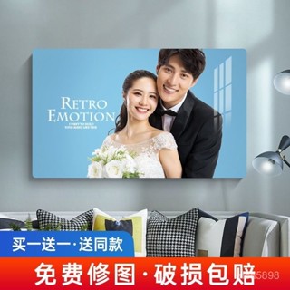 ✨臺灣出貨✨水晶相框擺臺照片定製diy禮物洗照片定製結婚全家福掛墻上高階