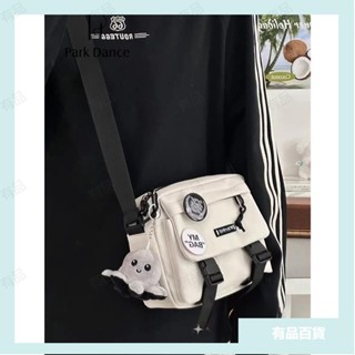 有品好物【店鋪熱銷】PARKDANCE工裝撞色小方包日係ins原宿潮牌運動休閒手機斜挎揹包