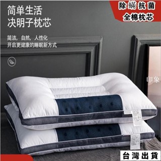 臺灣出貨 枕頭 除蟎抗菌 吸濕排汗枕/全棉枕頭 決明子磁石枕頭蕎麥成人枕一對裝家用助睡眠低枕枕芯學生 枕枕芯 護頸枕