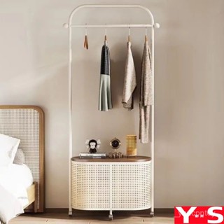 【YS】簡易晾衣架 掛衣架 落地立式晾衣架 臥室衣服收納架 置物架 衣帽架 掛衣架 晾衣架曬衣架雙層落地掛衣架落地衣帽架