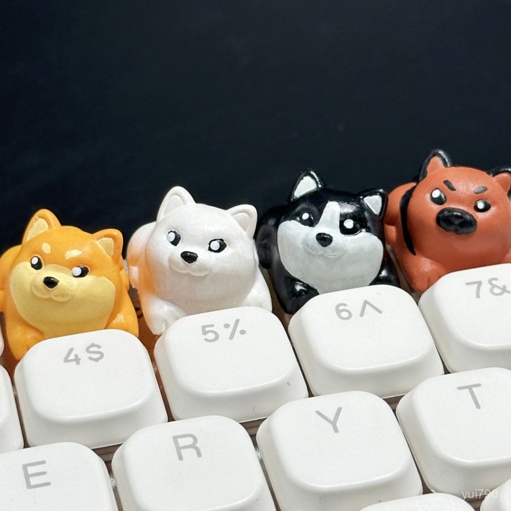 個性十字軸DIY 樹脂單個 柴犬?3D鍵帽手工適用 番小狗狗鍵帽鍵帽機械鍵盤者?十字軸追