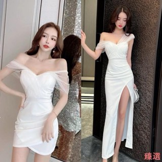 臻選優品！洋裝禮服 登記小洋裝S-L 小禮服一字肩 伴娘服夜店洋裝 長裙 小禮服 輕薄婚紗 深V婚禮生日必備禮服