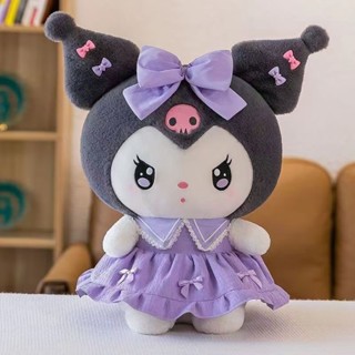 🍒Dora 庫洛米玩偶美樂蒂公仔毛絨玩具公主裙床上睡覺抱枕布娃娃生日禮物玩偶