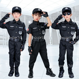 在臺免運✨幼稚園 六一兒童警察服 職業體驗扮演 警官服小孩演出服 男女童套裝 特警衣服警裝 錶演服裝 演出服裝 角色體驗