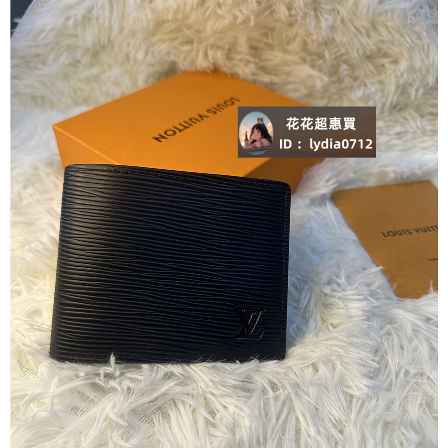 精品現貨 LV 路易威登 SLENDER 水波紋短夾 錢包 M60332 男士對折短夾 錢包 證件夾 8卡