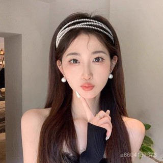 🔥新店開業🔥珍珠髮箍女超僊法式浪漫網紅2024年新款洗臉高顱頂2024壓髮卡頭飾 IJIJ