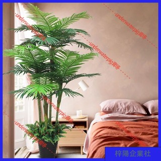 梓楊企業社🛒裝飾 朔料花 裝飾 散尾葵 仿真植物 假盆栽 擺件 大綠植 室內裝飾 客廳擺設 落地花 假花盆景 仿