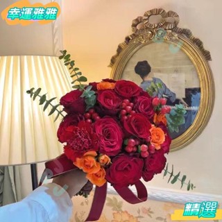 【驚喜】韓係手捧花 新娘花束新款森係韓式手捧花 擺飾道具拍照模擬花束 影樓婚紗攝影旅拍 外拍 影樓拍攝花 永生花