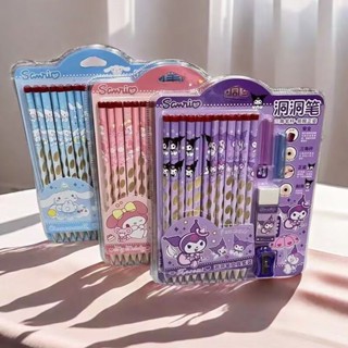 舊時光💖鉛筆 橡皮擦 鉛筆蓋 庫洛米 大耳狗 美樂蒂 鉛筆帽 削筆器 文具 文具用品 文具組 洞洞鉛筆 三角杆鉛筆