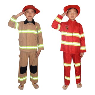 限時折扣💥兒童消防員衣小孩子職業角色扮演服裝消防演習衣服小小兒童衣服 HZMM