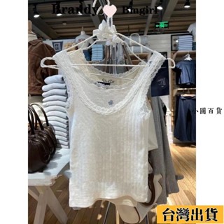 【小圓❥桃園發貨】 吊帶 背心 內搭 小可愛BM brandy girl 新款趙露思同款 孔眼 蕾絲 短款 BM內搭