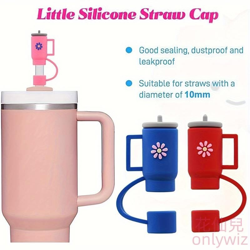【花仙兒】冰霸杯造型吸管套 10mm矽膠吸管套 適用於40&30 Oz Stanley杯吸管防塵套 環保吸管塞 可重複使