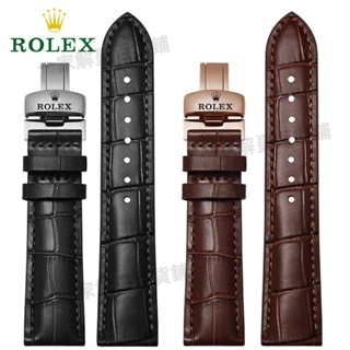 5免運💎可開票💎✔日誌錶帶✔熱賣 rolex勞力士手錶適用錶帶真皮皮帶蝴蝶扣水鬼迪通拿遊艇日誌耗式145