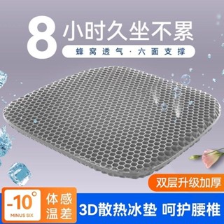 臺灣出貨🔥 凝膠坐墊 蜂巢坐墊 蜂窩透氣椅墊 矽膠冰涼墊 【店鋪熱銷】汽車坐墊 夏季蜂窩凝膠汽車座墊 軟 冰墊 辦公室