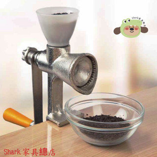 【Shark傢俱】【1545人收藏】手動研磨機磨豆機大米手搖咖啡豆粉碎機鑄鐵家用磨粉機小型鳥食機
