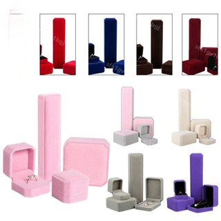 【臺灣熱賣】 ♥首飾禮品盒♥ 絨布 首飾飾品盒收納耳釘戒指吊墜手鍊包裝禮品盒珠寶項鍊盒批發
