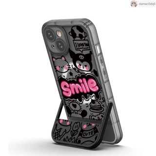 蘋果手機殼支架 蘋果支架手機殼 smile庫洛米適用蘋果16華為榮耀vivo紅米oppo小米隱形支架手機殼 蘋果手機殼