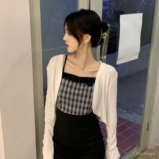 🔥本土出貨🔥【免運】UMIE開衫女小坎肩 防曬夏季新款 小個子上衣 外搭薄款 披肩外套 短款罩衫 女