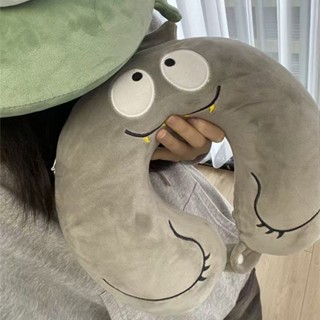 Ｕ型護頸枕頭✨✨ 新款ins可愛惡魔小動物軟綿U型枕便攜辦公室午休高鐵飛機靠枕護頸