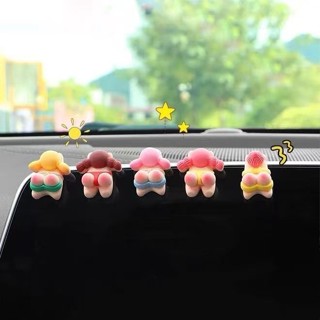 🌸臺灣限時低價🌸汽車擺件可愛中控臺顯示屏車載創意網紅卡通飾品螢幕車內裝飾用品
