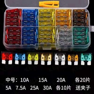 5免運💎帶統編💎√保險絲√ 汽車 通用保險絲車用保險絲保險片5A-40A中號小號迷你組閤通用套裝10734